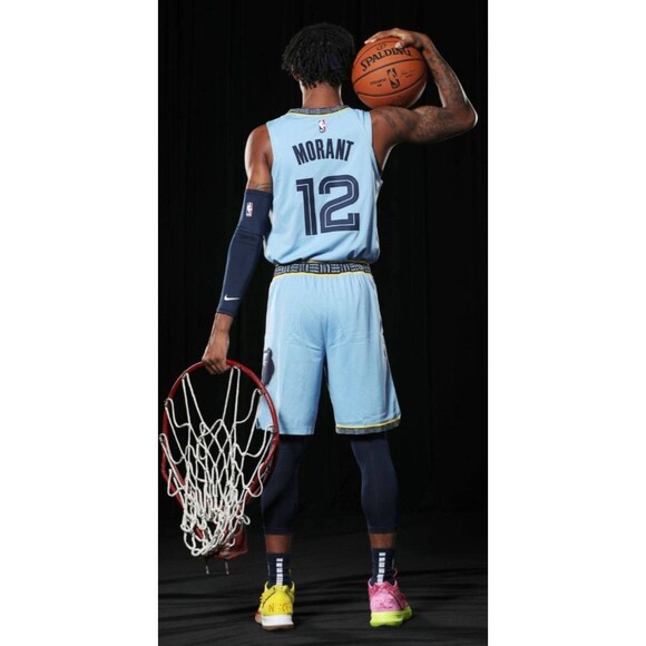 Ja Morant (Jordan)-(Grizzlies)-(Blue)-(Jersey)-(New Cond.)-(Stiched)-(XL)-$90.00 - Picture 6 of 13
